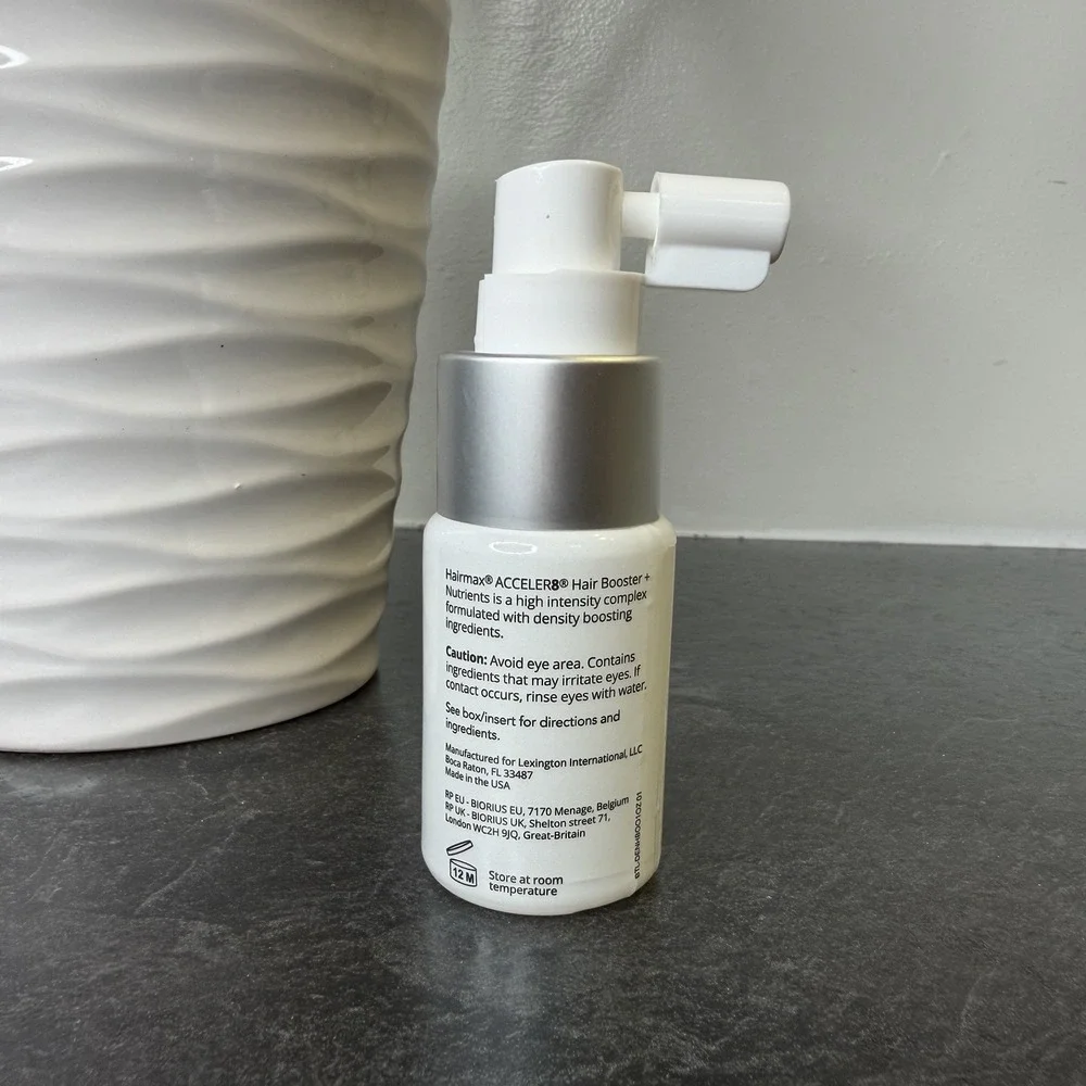 NEW HairMax Acceler8 Hair Booster + Nutrients New Formula 1oz NRG8-pLEX EXP 9/27